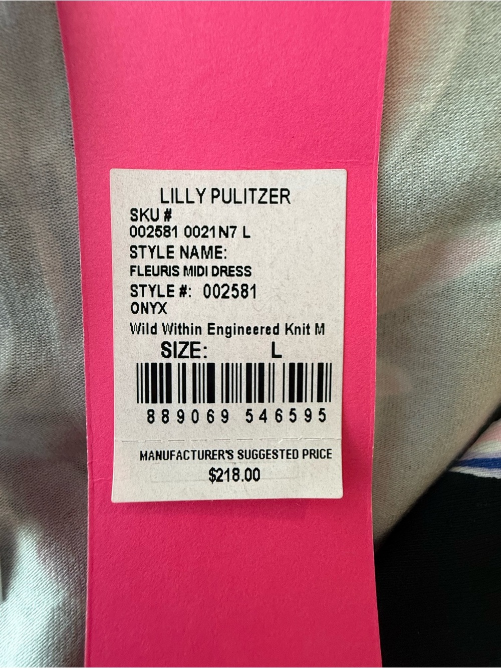 Lilly Pulitzer Fleuris Black and Pink Floral Midi Dress - Picture 3 of 5